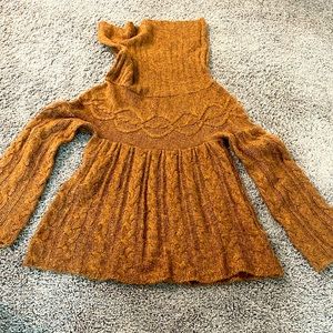 Joyce Leslie L Orange/Brown Sweater Tunic